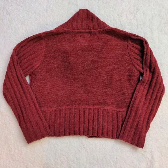 Curio Knit Cardigan Sweater Pink Ribbed Open Front Winter Soft Cozy Art XL - Picture 4 of 8